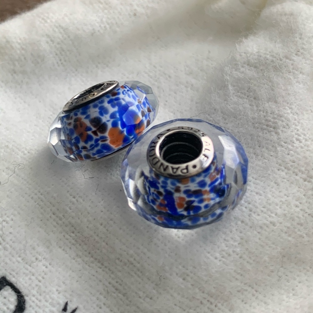 2 Pandora Murano charms